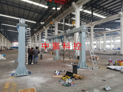 應(yīng)用于激光落料線(xiàn)的重載型桁架機(jī)器人初調(diào)完成